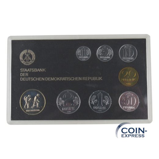 DDR Kursmünzensatz 1984 Stempelglanz mit Medaille Erzträger