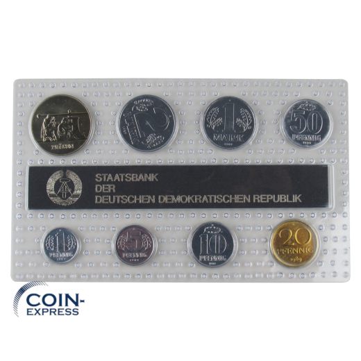DDR Kursmünzensatz 1989 Stempelglanz mit Medaille Prägen