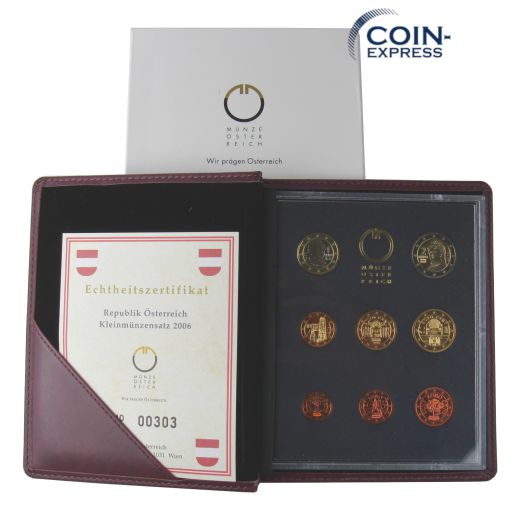 Euro Kursmünzensatz Österreich 2006 PP