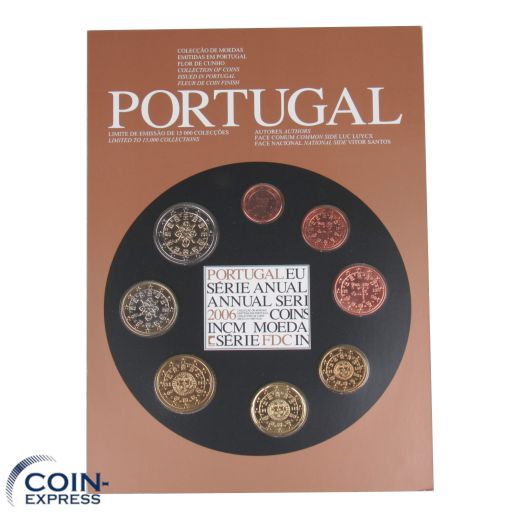 Euro Kursmünzensatz Portugal 2006 FDC