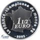 1 1/2 Euro Gedenkmünze Frankreich 2005 - Fußball Weltmeisterschaft