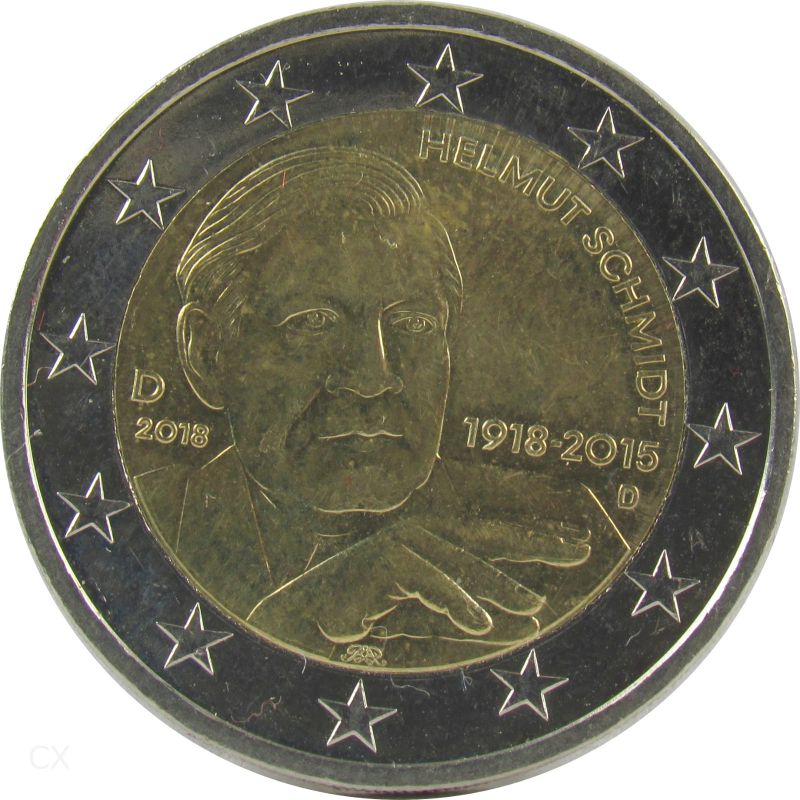 2 Euro Münze Deutschland 2018 D Helmut Schmidt 2 Euro Münze Deutschland 2018 D Helmut Schmidt