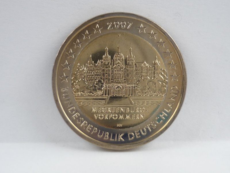2 Euro Gedenkmünze Deutschland 2007 Mecklenburg F 2 Euro Gedenkmünze Deutschland 2007 Mecklenburg F