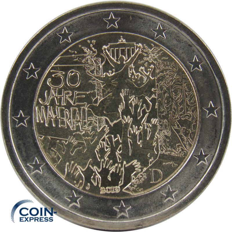 2 Euro Münze 30 Jahre Mauerfall