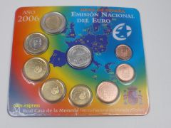 Euro Kursmünzensatz Spanien 2006 BU - EU-Beitritt
