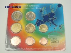 Euro Kursmünzensatz Spanien 2002 BU