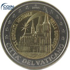 2 Euro Gedenkmünze Vatikan 2005 XX. Weltjugendtag in Köln