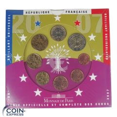Euro Kursmünzensatz Frankreich 2007 BU