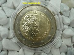 2 Euro Gedenkmünze Portugal 2010 - 100 Jahre Republik Portugal
