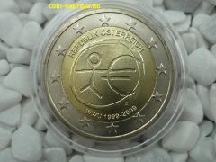 2 Euro Gedenkmünze Österreich 2009 - Europäische Währungsunion