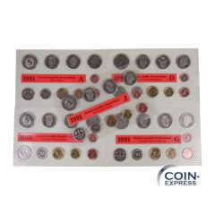 DM Kursmünzensätze Deutschland 1991 Stempelglanz ADFGJ