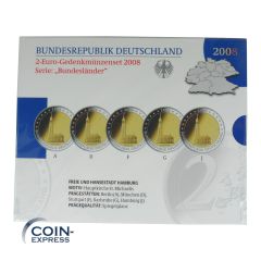 2 Euro Gedenkmünzenset Deutschland 2008 PP - Hauptkirche St. Michaelis Hamburg 2 Euro Gedenkmünzenset Deutschland 2008 PP - Hauptkirche St. Michaelis Hamburg
