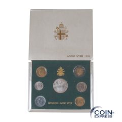 Lire Kursmünzensatz Vatikan 1996 BU Lire Kursmünzensatz Vatikan 1996 BU