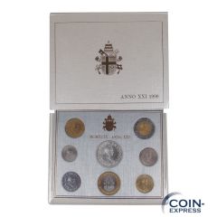 Lire Kursmünzensatz Vatikan 1999 BU Lire Kursmünzensatz Vatikan 1999 BU