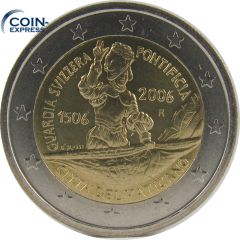 2 Euro Gedenkmünze Vatikan 2006 Schweizer Garde