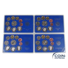 DM Kursmünzensätze Deutschland 1986 PP DFGJ