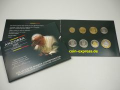 Diners + Centim Kursmünzensatz Andorra 2005 Johannes Paul II. Diners + Centim Kursmünzensatz Andorra 2005 Johannes Paul II.