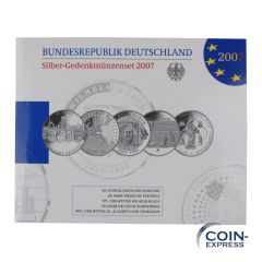 10 Euro Silber Gedenkmünzenset Deutschland 2007 Spiegelglanz