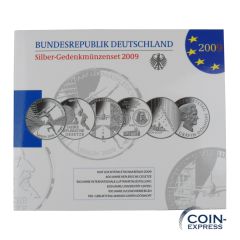 10 Euro Silber Gedenkmünzenset Deutschland 2009 Spiegelglanz