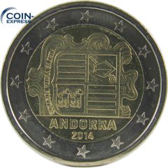 2 Euro Münze Andorra 2014 - Staatswappen