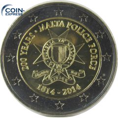 2 Euro Gedenkmünze Malta 2014 - 200 Jahre Polizei 2 Euro Gedenkmünze Malta 2014 - 200 Jahre Polizei