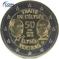 2 Euro Gedenkmünze Deutschland 2013 - Elysee-Vertrag - A
