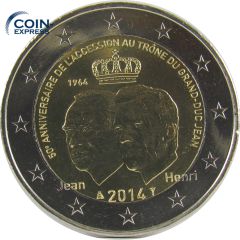 2 Euro Gedenkmünze Luxemburg 2014 - Thronbesteigung von Großherzog Jean