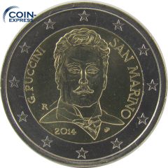 2 Euro Gedenkmünze San Marino 2014 - Giacomo Puccini