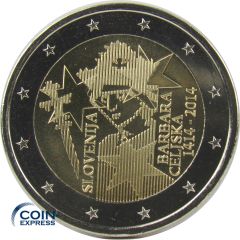 2 Euro Gedenkmünze Slowenien 2014 - Barbara Celjska 2 Euro Gedenkmünze Slowenien 2014 - Barbara Celjska
