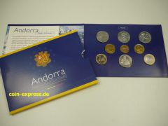 Centim Kursmünzensatz Andorra 2002 mit 2x 1 Euro Münze Centim Kursmünzensatz Andorra 2002 mit 2x 1 Euro Münze