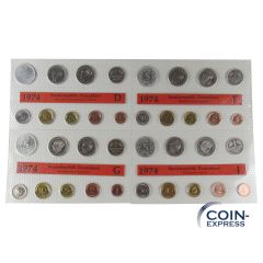 DM Kursmünzensätze Deutschland 1974 Stempelglanz - DFGJ