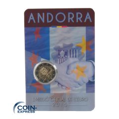 2 Euro Gedenkmünze Andorra 2015 Zollunion in Coincard