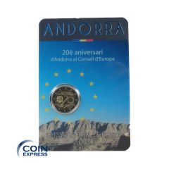 2 Euro Gedenkmünze Andorra 2014 20 Jahre Europarat in Coincard 2 Euro Gedenkmünze Andorra 2014 20 Jahre Europarat in Coincard