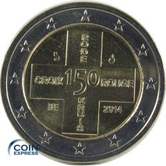2 Euro Gedenkmünze Belgien 2014 - Rotes Kreuz