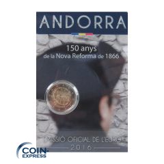 2 Euro Gedenkmünze Andorra 2016 150 Jahre Neue Reform in Coincard 2 Euro Gedenkmünze Andorra 2016 150 Jahre Neue Reform in Coincard