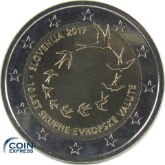 2 Euro Gedenkmünze Slowenien 2017 - 10 Jahre Euroeinführung 2 Euro Gedenkmünze Slowenien 2017 - 10 Jahre Euroeinführung