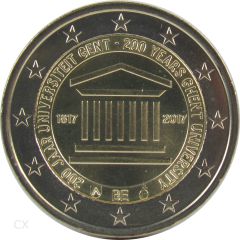 2 Euro Gedenkmünze Belgien 2017 - Universität Gent