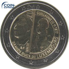 2 Euro Gedenkmünze Luxemburg 2017 - 200. Geburtstag von Wilhelm III.
