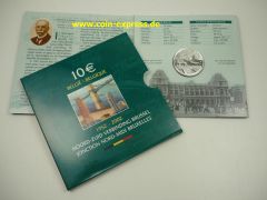 10 Euro Gedenkmünze Belgien 2002 PP - Polierte Platte - 50 Jahre Nord-Süd-Verbindung in Brüssel 10 Euro Gedenkmünze Belgien 2002 PP - Polierte Platte - 50 Jahre Nord-Süd-Verbindung in Brüssel
