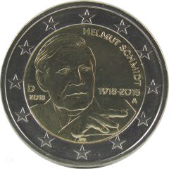 2 Euro Gedenkmünze Deutschland 2018 Helmut Schmidt - A
