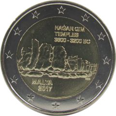 2 Euro Gedenkmünze Malta 2017 - Tempel von Hagar Qim 2 Euro Gedenkmünze Malta 2017 - Tempel von Hagar Qim