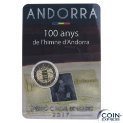 2 Euro Gedenkmünze Andorra 2017 Hymne in Coincard 2 Euro Gedenkmünze Andorra 2017 Hymne in Coincard