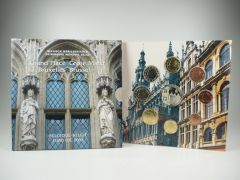 Euro Kursmünzensatz Belgien 2005 FDC - mit Farbmedaille