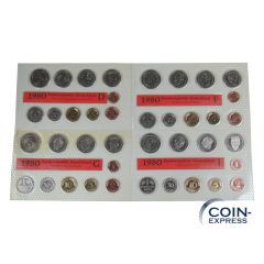 DM Kursmünzensätze Deutschland 1980 Stempelglanz - DFGJ DM Kursmünzensätze Deutschland 1980 Stempelglanz - DFGJ