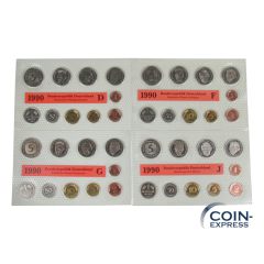 DM Kursmünzensätze Deutschland 1990 Stempelglanz - DFGJ