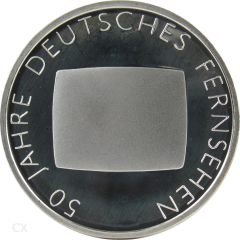 10 Euro Gedenkmünze Deutschland 2002 Spiegelglanz - Deutsches Fernsehen