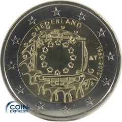 2 Euro Gedenkmünze Niederlande 2015 - 30 Jahre Europaflagge 2 Euro Gedenkmünze Niederlande 2015 - 30 Jahre Europaflagge