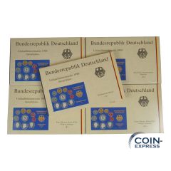 DM Kursmünzensätze Deutschland 1998 PP ADFGJ