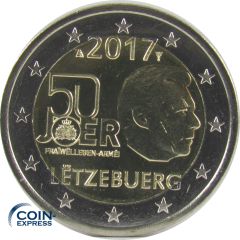2 Euro Gedenkmünze Luxemburg 2017 - 50 Jahre Freiwilliger Wehrdienst