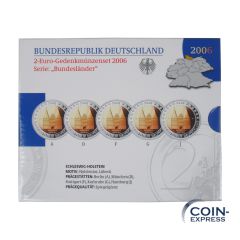 2 Euro Gedenkmünzenset Deutschland 2006 - Holstentor Lübeck - Spiegelglanz 2 Euro Gedenkmünzenset Deutschland 2006 - Holstentor Lübeck - Spiegelglanz